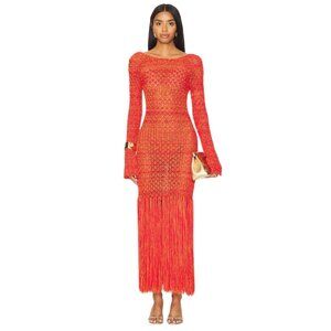 DEVON WINDSOR Red Long Sleeve Dress